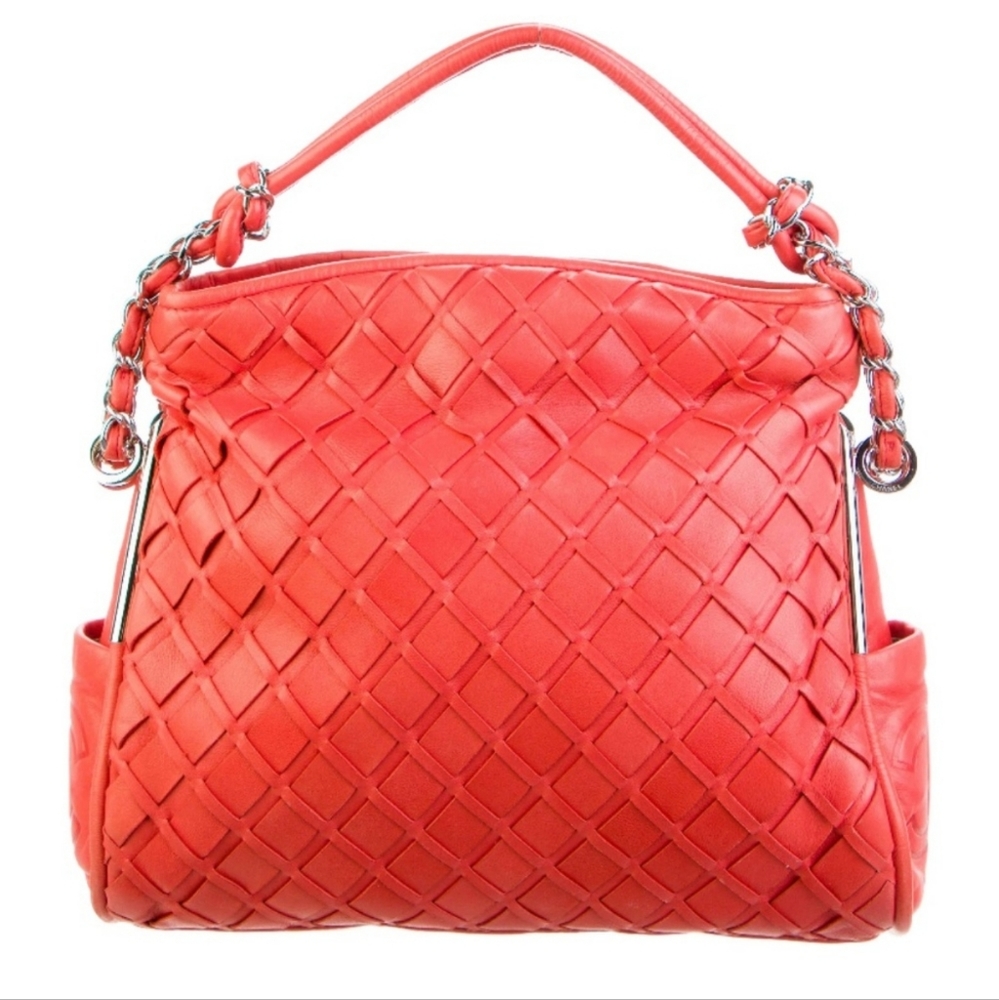 Chanel Red Sombrero EUC Handbag
